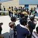Members of the Huron High School drumline performs for Carpenter Elementary school students during a 175th birthday celebration on Friday, April 26, 2013. Melanie Maxwell I AnnArbor.com